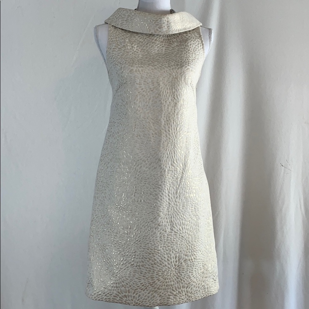 Stunning Michael Kors Gold & White Dress in 10.
